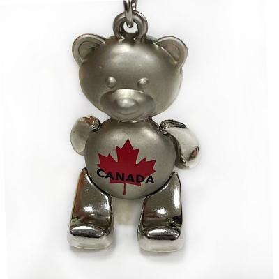 China Wholesale Cheap Price Army Rewards Souvenir Wholesale 3d Teddy Bear Key Chain OEM Custom Made for sale