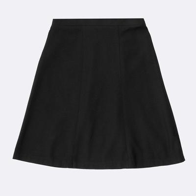 China High Quality Girls School Uniform Polyester Skort Two Tab Pleated School Uniform Black Anti-Shrink Skirt for sale