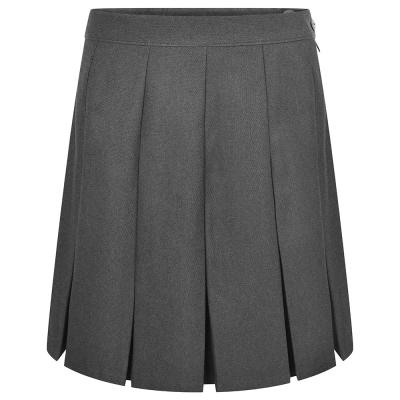 China Anti-Shrink Customize Midi Stitched Down All Round Box Pleats Skirt, School Girls Uniform Skirts Breathable And Comfortable for sale