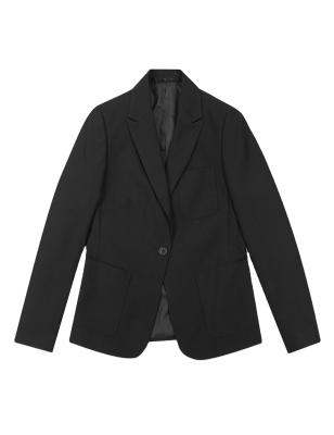 China Zeco Girls Anti-Shrink School Uniforms Fitted Badge-Access Blazer Girls Contemporary Blazers for sale