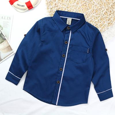 China Wholesale Bulk Anti-Shrink Kids Clothing Boys Clothes Gentleman 100% Cotton Long Sleeve Kids Shirts Comfortable Casual Long Jack Shirt for sale