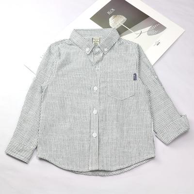 China Wholesale Anti-Shrink Children Clothing Boys Kids Clothes Spring Comfortable Casual Stripe Shirts Factory Direct for sale