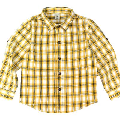 China Best Selling Anti Shrink Fashion Plaid Style Long Sleeve Shirts Spring Autumn Boy Clothing 100%Cotton for sale