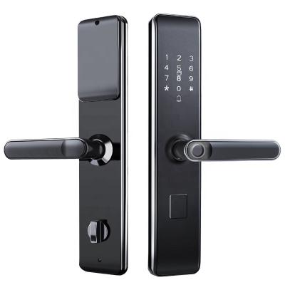 China Material Smart Lock Door Card Key Apartment Intelligent Door Lock Good Quality Aluminium Black Silver Bluetooth Customize Body LY08 for sale