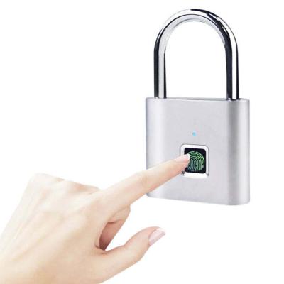 China Wide Application Locstar Portable Travel Luggage Suitcase Keyless Security Door Locks Usb Rechargeable Smart Fingerprint Pad Lock Padlock for sale