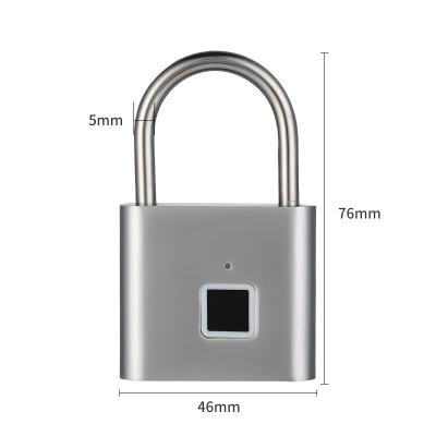 China Wide Application Usb Rechargeable Blue Tooth App Outdoor Waterproof Keyless Smart Biometric Luggage Lock Fingerprint Tuya Padlock Cheap for sale