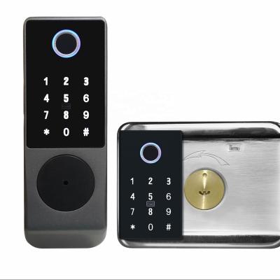 China Material Smart Lock Door Card Key Apartment Intelligent Door Lock Good Quality Aluminium Black Silver Bluetooth Customize Body LY4A for sale