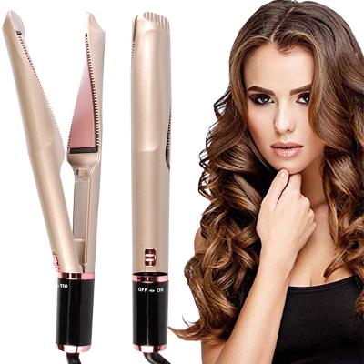 China Hottest Hotel Product Salon 3D Flat PTC MCH Titanium Flat Iron Hair Straightener Floating Hair Straightener for sale