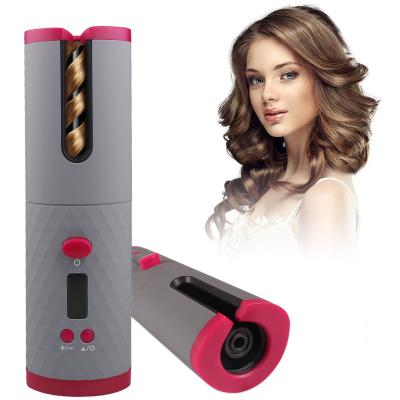 China Portable Hair Curler Cordless Automatic Rotating Curling Iron Curling Iron Hair Curler, Rechargeable Rotating Curling Iron Magic Wand for sale