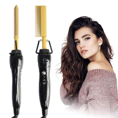 China 2021 Hot Sale Popular Good Quality Private Label Salon Bling Rhinestone Mini Electric Quick Beard Hot Professional Comb for sale