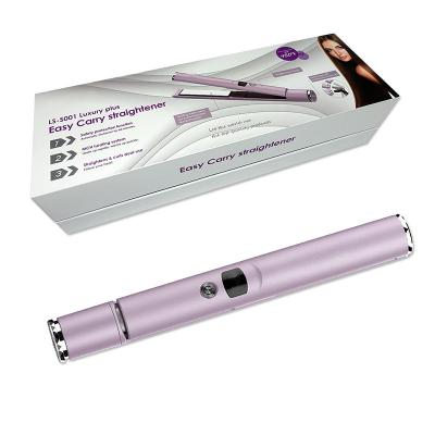 China Outdoor Ceramic Irons 2 in 1 Power Cord Hair Straightener Mini Portable Flat Iron Private Detachable Label for sale