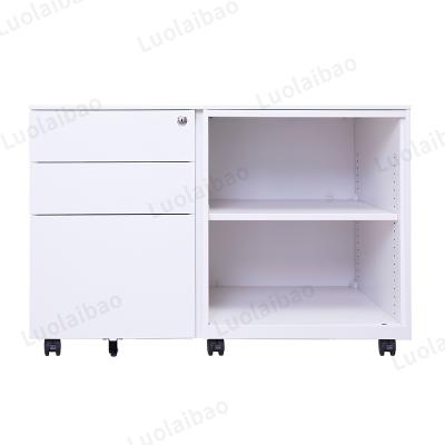 China Adjustable Open Shelf 3 Drawers Trolley Mobile Flexible Pedestal (Other) Mobile Filing Cabinet for sale