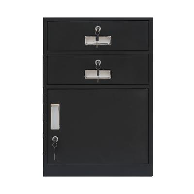 China Steel Storage Cabinet (Other) Half Height Metal Adjustable Black Filing Cabinet Desk With Steel Frame For Office for sale