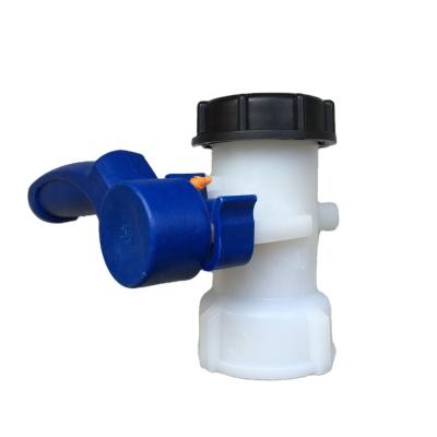 China New Price IBC Valve Of Polypropylene Best Butterfly Valve Handle For Valve With White for sale