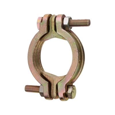 China Carbon Steel CT Coupling Sl34 Heavy Duty Malleable Double Bolt Cast Iron Pipe Clamp Adjustable Two Bolt Flange for sale