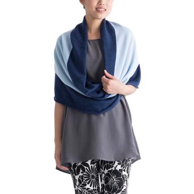 China Long Supplier 100% Long Tube Top Two Tone Cashmere 6way Shawl For Winter for sale