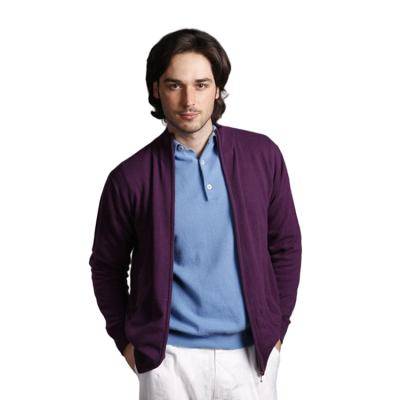 China 100% Custom Color Size Cashmere Overcoat Half Neck High Neck Cardigan Long Sleeve Men's Jacket for sale