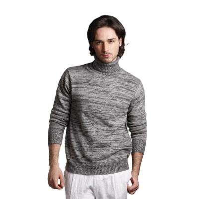 China 100% Cashmere Pullover Basic Lightweight Mens High Neck Long Sleeve Sweater for sale