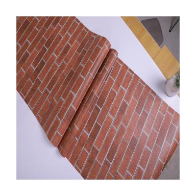 China 3D Brick Wall Stickers Wallpaper Waterproof Self Adhesive Pvc Brick Wallpaper for sale