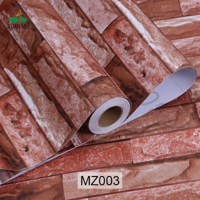 China 0.61M*5M 3D Red Brick Wallpaper Living Room 3D Brick Wall Sticker Self Adhesive for sale