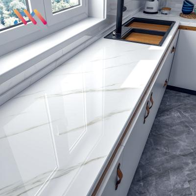 China Modern Design Style Marble PVC Film Self Adhesive Wallpaper for Oil Proof Kitchen Counter Top Sticker for sale