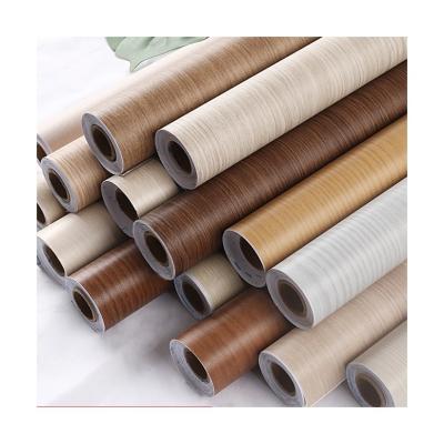 China Door Decorative Wood Pattern Contact Paper Waterproof Wallpaper Roll for Furniture Table Wardrobe Decoration for sale