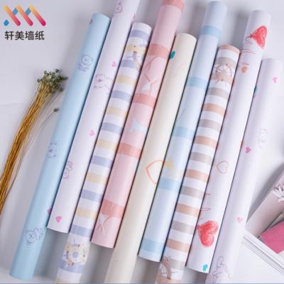 China Wallpapers Size 60cm*10m per roll Modern Floral Design Self-Adhesive PVC Vinyl Wallpaper Waterproof for Bedroom and Hotel for sale