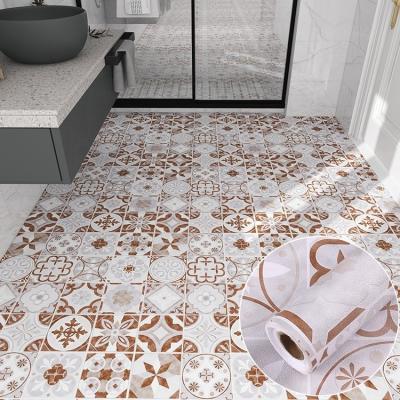 China Fireproof PVC Floor Tile Stickers Anti Static Floor Tile Stickers Waterproof for sale