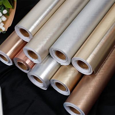 China Effortless Panel Decoration Metallic PVC Self Adhesive Wallpaper Metallised Film for sale