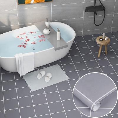 China Household Bathroom Floor Sticker Tiles PVC Vinyl Floor Sticker Wall Decoration for sale