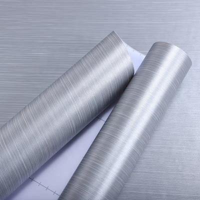 China PVC-Silber-Metalltapete Schälen und Kleben Kontaktpapier aus Edelstahl für Geräte zu verkaufen