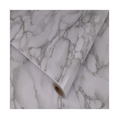 China 60cm Width PVC Vinyl Marble Renovation Waterproof Self-Adhesive Wallpaper Sticker for Living Kitchen Room Furniture Film for sale