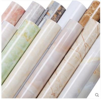 China 1.22m or 0.61m Width Size High Glossy Marbling PVC Wallpaper Adhesive Wall Stickers for Bathroom and Kitchen Marble Wallpaper for sale