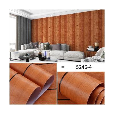 China Anti-Static Function 3D Wood Grain Wallpaper Self Adhesive for Furniture decoration for sale