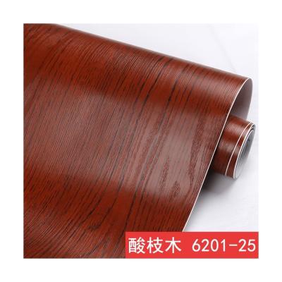 China Houtkorrels Huisdecor meubilair Vinyl Wrap Waterdicht Wandsticker Zelfklevend PVC behang voor Keuken Desk Door Decoratieve Film Te koop