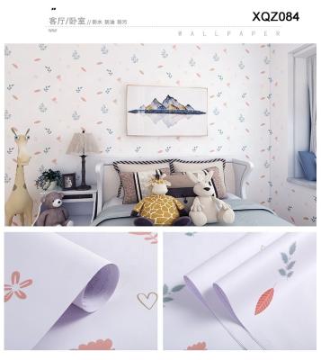 China Romantic Heart-Shaped Self-Adhesive Wallpaper for Modern Cartoon Design Bedroom Waterproof for sale