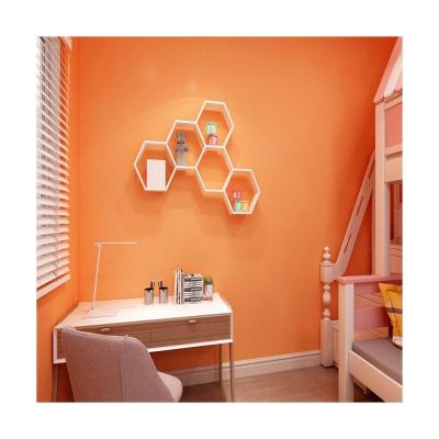 China Self-adhesive Waterproof Solid Color Refurbished Stickers Decoration Wall Sticker in Orange Color Affordable and Durable for sale