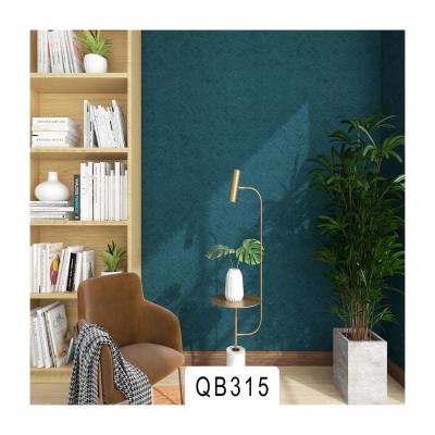 China Dark Green Matt Vinyl Textured Cloth Wallpaper 68cm 136cm Damask Cloth Wall Paper for sale