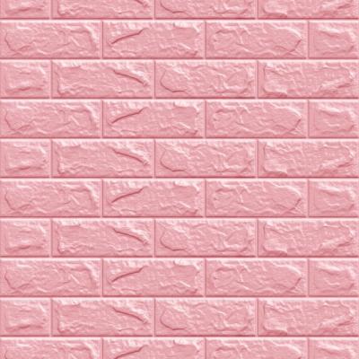 China Hotel Wall Coating Environmental PE Foam 3d Wall Brick Sticker for Eco-friendly for sale