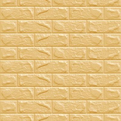 China PE Foam Wallpaper 3D Tile Wall Decor for Home Decoration Anti-Static Function 70cm*77cm Pcs Size Included for sale