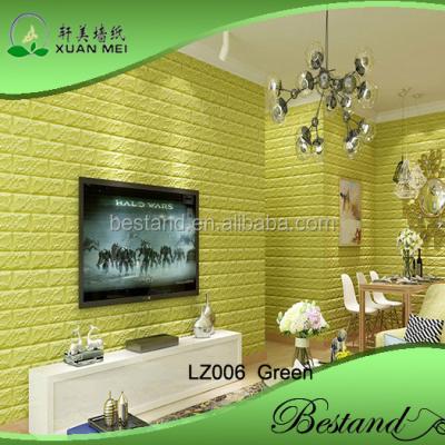 China DIY Self Adhesive EVA Foam Wallpapers 3D Brick Wall Stickers for Modern Living Room Decor and Waterproof TV Background for sale