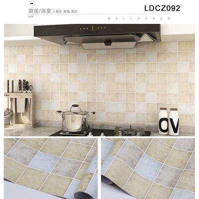 China Mosaic Design Self Adhesive Wallpaper for Bathroom Tiles Waterproof Wall Stickers 3D for sale