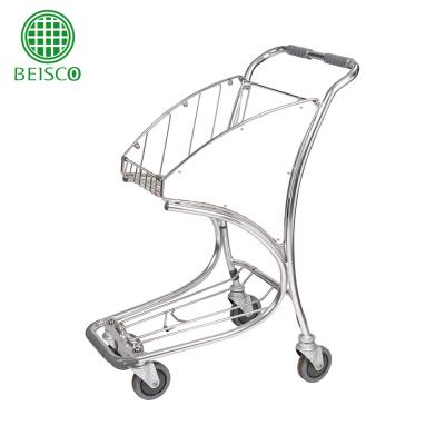 China airport ground support equipment airport luggage cart with brake/used hotel luggage carts/unfolding airport luggage cart for sale