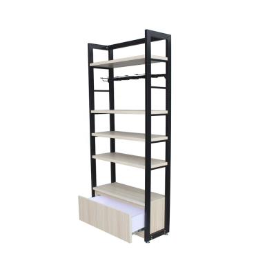 China Folding Display Of Elegant White Wooden Clothes Racks Wooden Cloth Garment Rack for sale