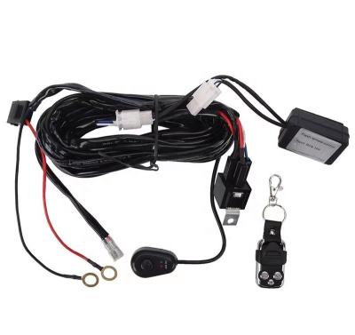 China OVOVS Automobile Car Accessories 40A/12V Offroad Led Remote Work Light Switch Relay Strobe Wiring Harness Kit for sale