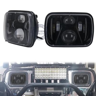 China OVOVS Auto Parts High Power 55w 5x7 Inch Square LED Headlight Led Jeep Wrangler YJ 5x7 Inch Headlight for sale