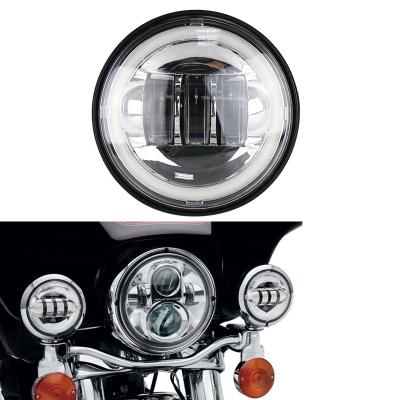 China Aluminum housing OVOVS 12v ROUND 4.5inch led fog light with white halo DRL for haley for sale