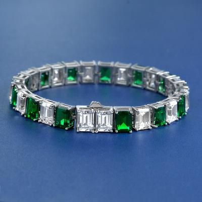 China OEVAS Jewelry 925 Sterling Silver Graceful Luxury Fine Ruby Sapphire Emerald Bracelet For Women 1.9 Carat for sale