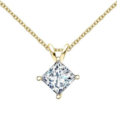 China Graceful OEVAS Moissanite Fashion Jewelry 2022 100% Wedding 925 Sterling Silver Pendant Necklace For Women for sale