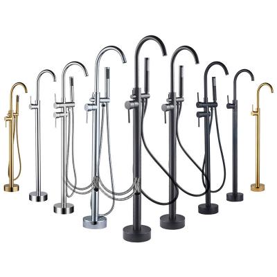 China Without Sliding Bar Shower Set North American Shower Bath Valve Cylinder Side Floor Type Faucet for sale